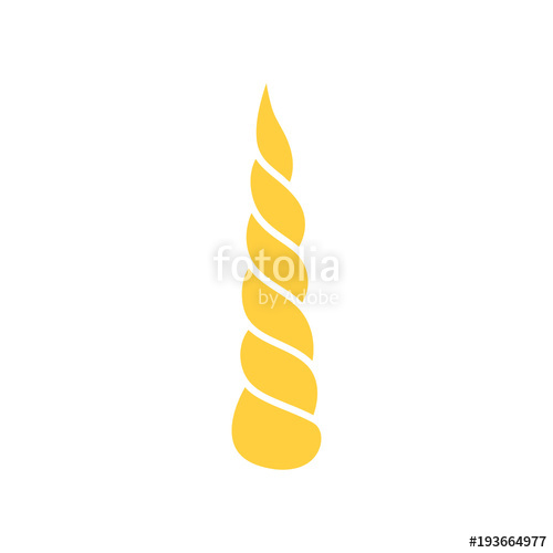 500x500 Silhouette Unicorn Horn Isolated On White Background. Horn
