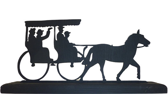 570x318 Open Carriage Surrey With A Fringe On Top Handmade Display