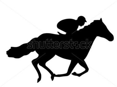 379x282 Jockey On Horse Clipart