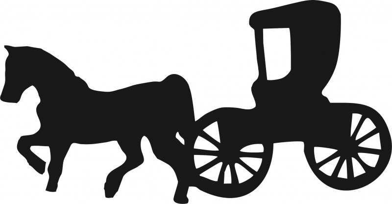 800x416 Horse And Buggy Silhouette Clipart