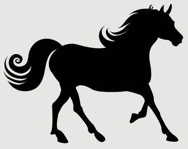 380x300 Walking Horse Silhouette Wall Decals Stickers Western Wall Decals