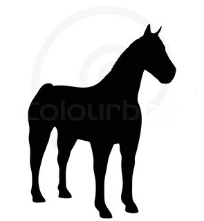 295x320 Man And Horse Silhouette Vector Stock Vector Colourbox