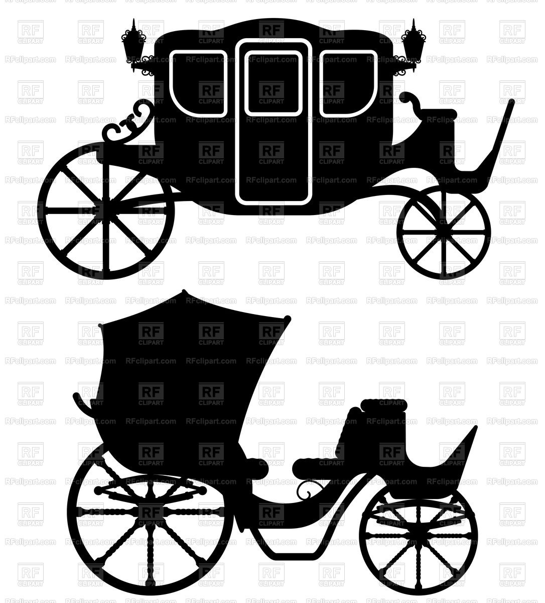 1086x1200 Carriage For Transportation Of People Silhouette Isolated On White