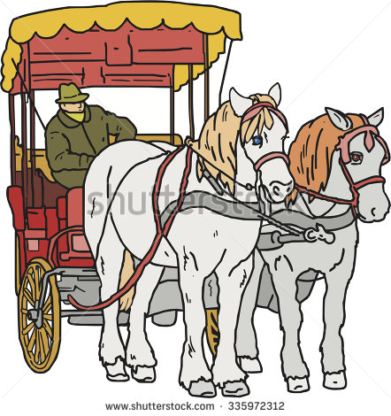 442x470 Drawn Trolley Cartoon Horse 3468345
