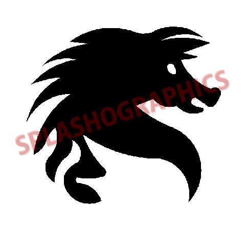 483x450 Horse Head Silhouette [Hor005]