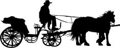 235x95 Carriage Silhouette Stock Vectors