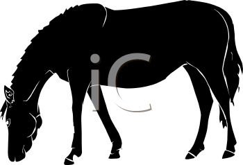 350x238 Picture Of A Silhouette Of A Horse In A Vector Clip Art