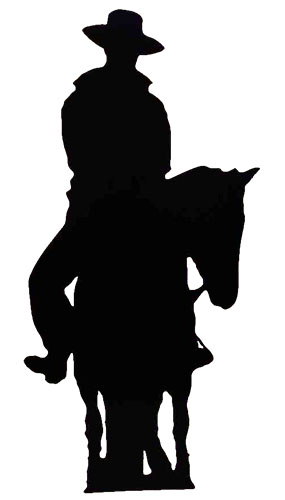 285x500 Cowboy On Horse Silhouette 188cms Cutout Partyrama.co.uk