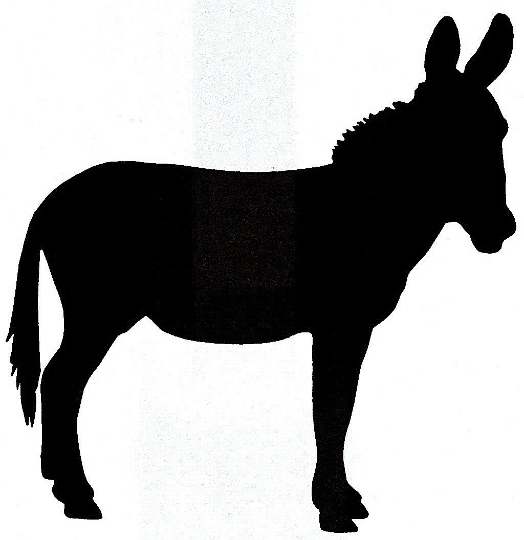 1024x1056 Donkey Horse Silhouette