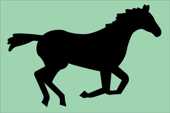 570x380 Galloping Horse Stencil 8 X 12