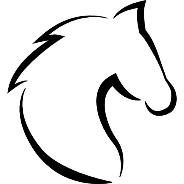 626x626 Horse Head With Hair Outline Icons Free Download