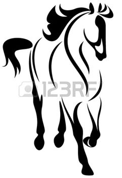 241x350 Horse Silhouette Running Horse Illustration Black And White