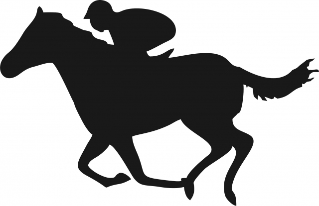 640x414 Horse With Jockey Silhouettes Laser Cut Appliques