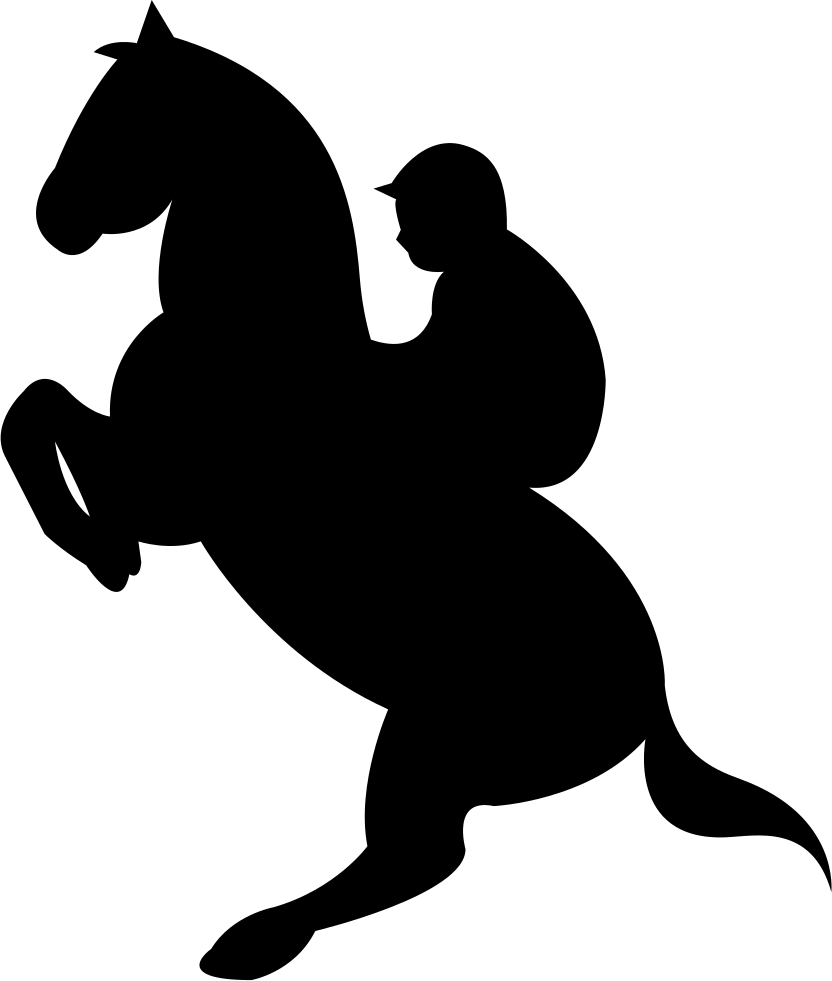 832x981 Stand Up Horse With Jockey Svg Png Icon Free Download ( 73203