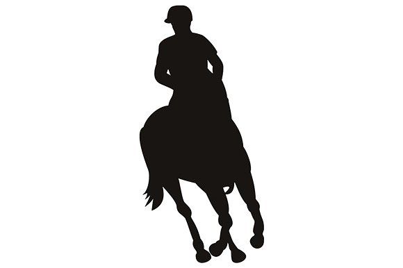 580x386 Equestrian Show Silhouette Graphics Illustration Of A Horse