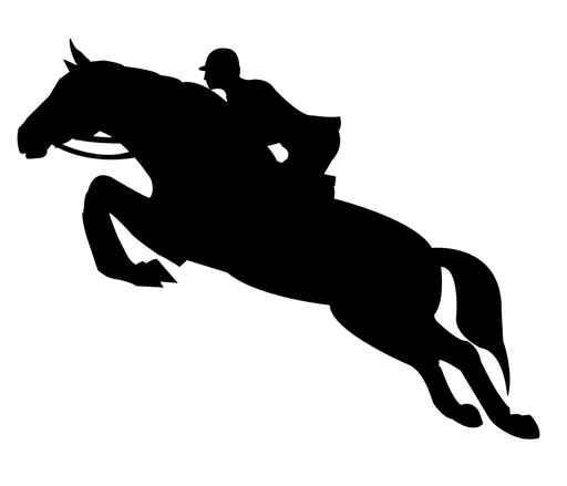 512x439 Jumping Horse Silhouette Wall Decal Wallmonkeys