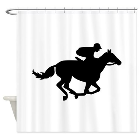 460x460 Horse Racing Shower Curtains