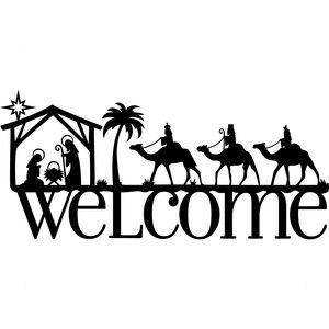 300x300 Silhouette Design Store Welcome Nativity Entrada Del Frente