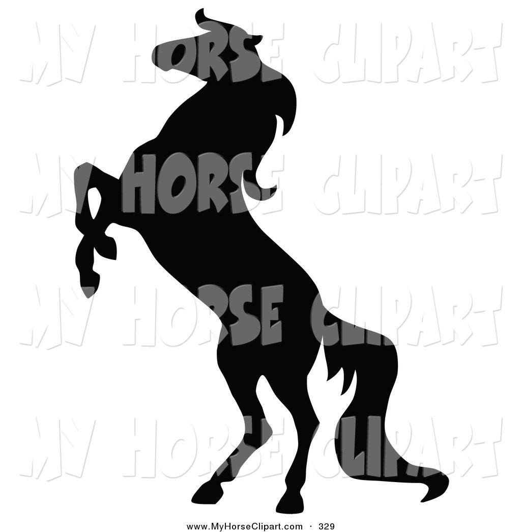 1024x1044 Clip Art Of A Black Rearing Horse Silhouette Over White By C