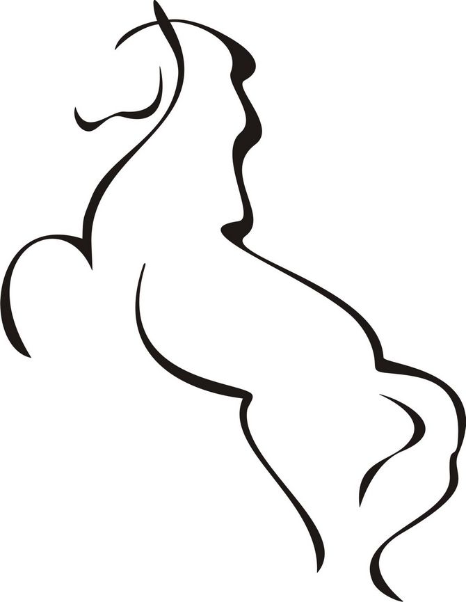 670x865 Horse Rearing Decal Horse And Draw