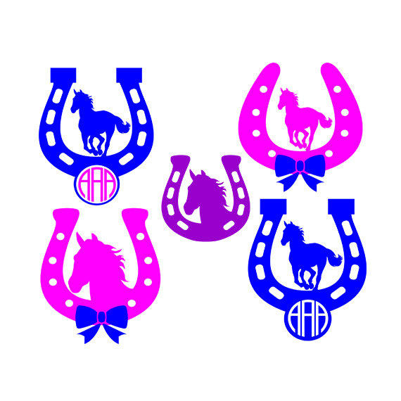 570x570 Horse Shoe Svg Cutting Template