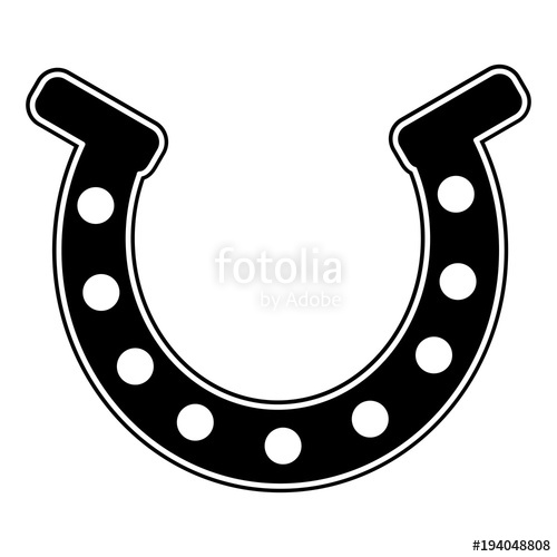 500x500 Silhouette Metal Horseshoe Element Accessory Design Stock Image