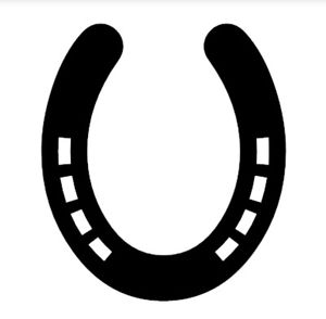 300x294 Horse Shoe Silhouette Sticker Vinyl Car Bumper Luggage No
