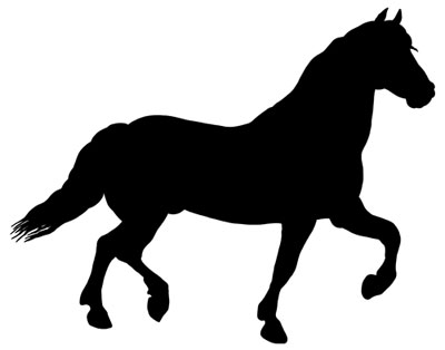 400x314 Horse Silhouette Free Clipart