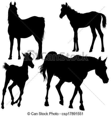 450x470 Horse Silhouette Collection