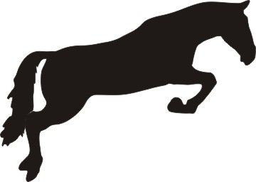 360x256 Jumping Horse Silhouette Decal 6 X 4.5 Beautiful Tattoos