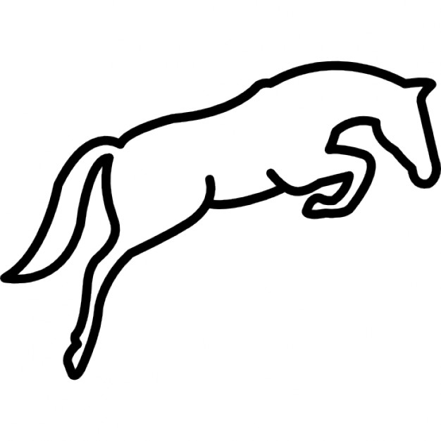 626x626 Jumping Horse Outline Icons Free Download