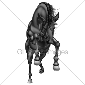 Horse Silhouette Rearing at GetDrawings | Free download