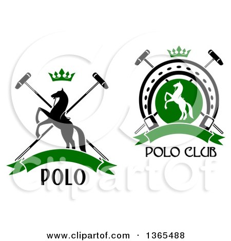 450x470 Clipart Of Silhouetted Rearing Horse And Polo Sports Designs