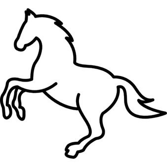 338x338 Rearing Horse Clipart