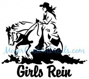 300x265 Reining Horse Sliding Stop Western Rider Vinyl Decal Sticker You