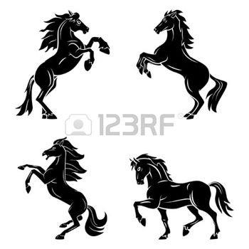 350x350 Horse silhouette%3a tattoo symbol kon%c4%9b tattoo