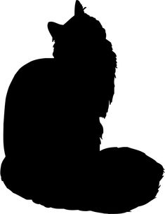 235x306 Long Haired Cat Silhouettes