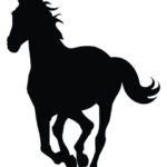 150x150 Horse Silhouette Vector Colorfull Vector