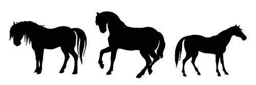 500x166 Horse Silhouette Vector Material Download Free Vector,3d Model