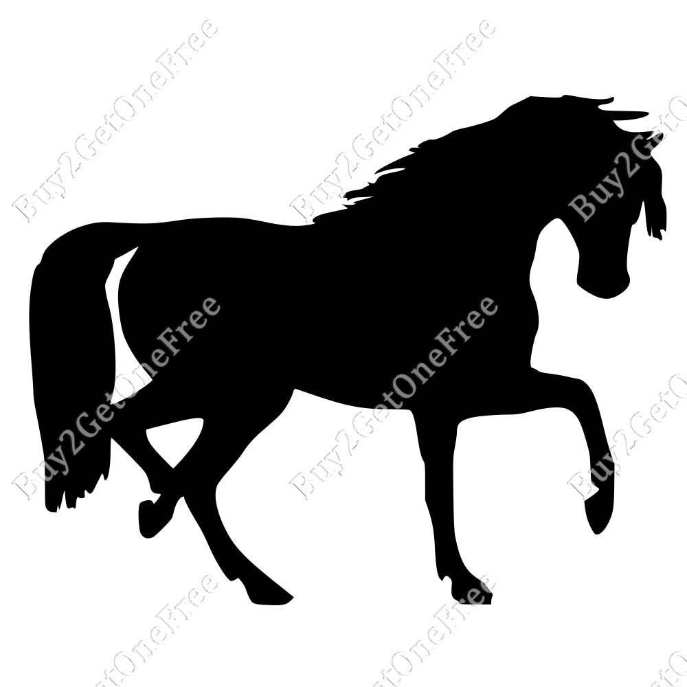 1000x1000 Horse Silhouette Sticker
