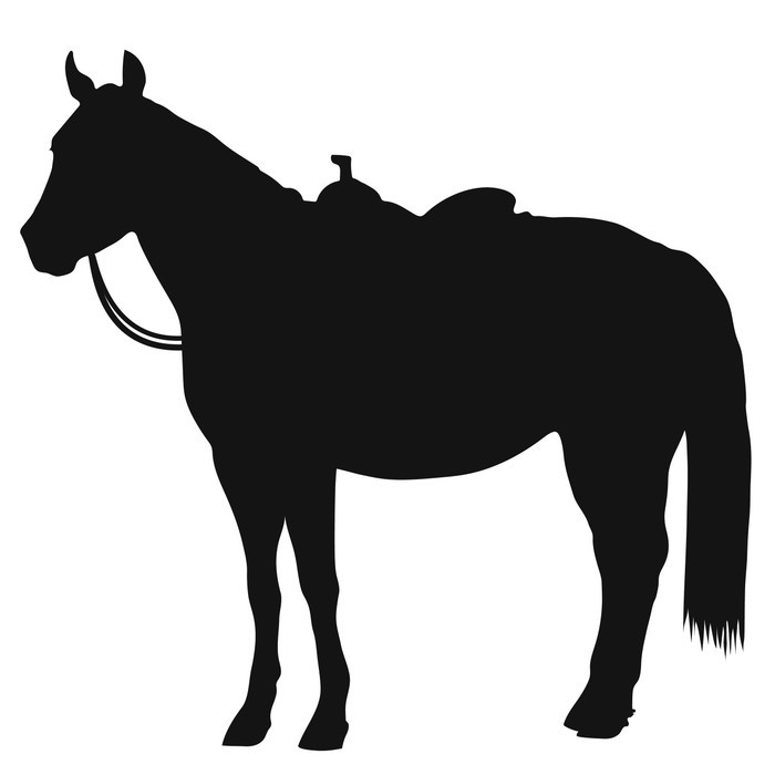 700x700 Western Horse Silhouette Wall Decal Wallmonkeys