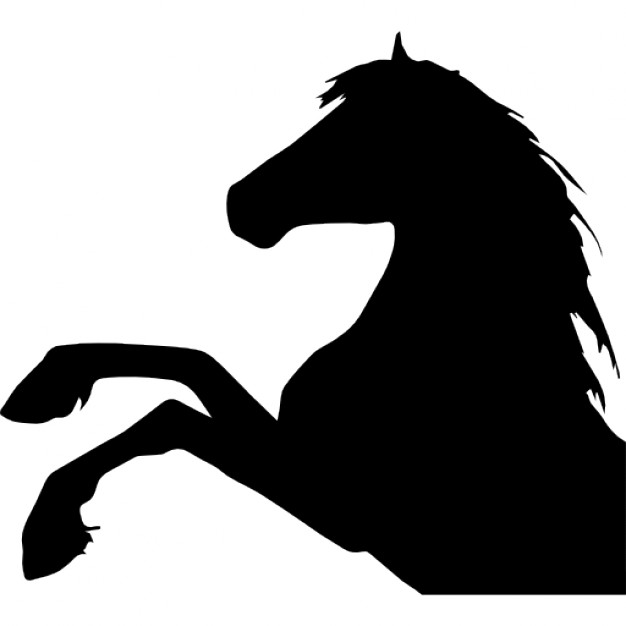 626x626 Horse Raising Feet Side View Silhouette Head Part Icons Free