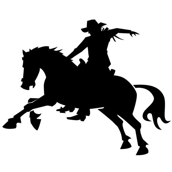 570x570 Silhouette Cowboy On The Back Of A Horse