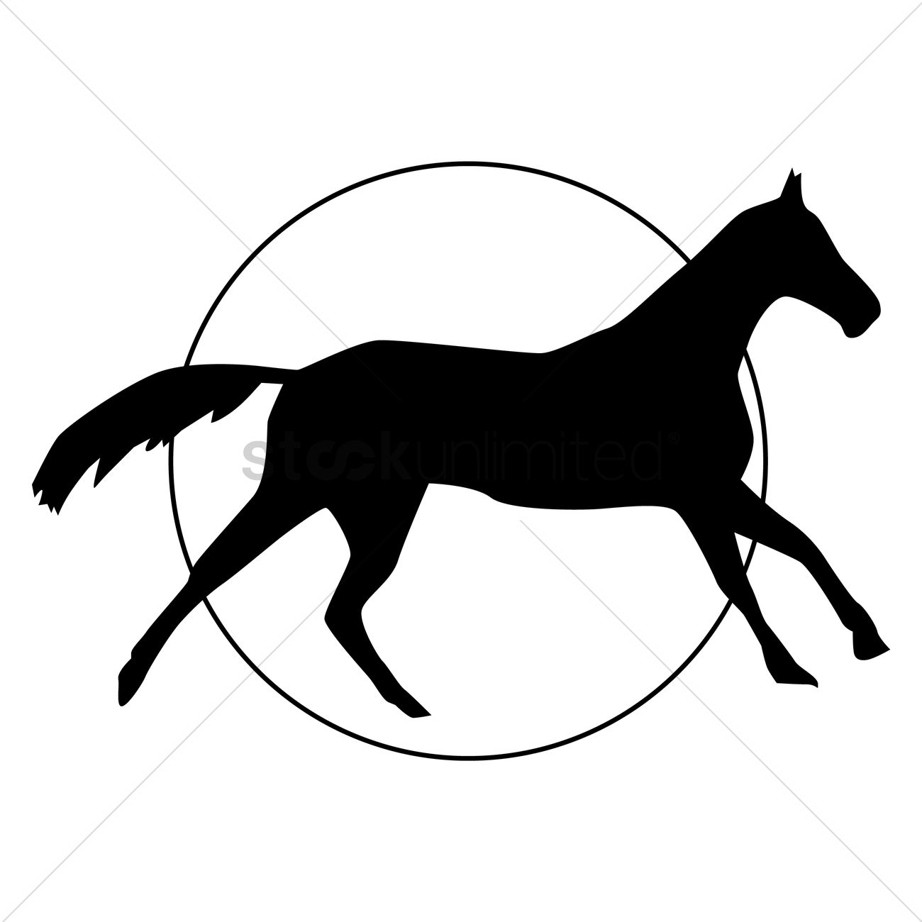 1300x1300 Silhouette Of Horse Vector Image