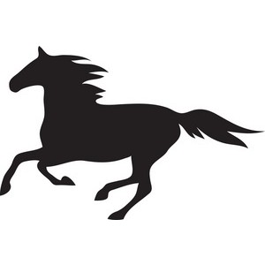 Horses Running Silhouette at GetDrawings | Free download