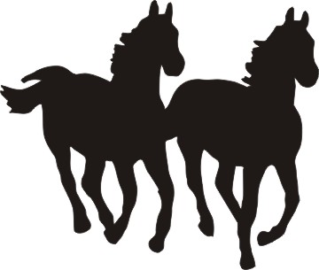 360x305 Running Horses Silhouette Crafts Silhouettes