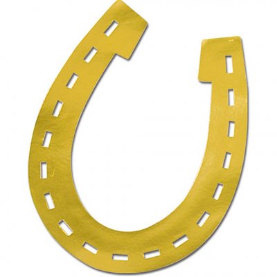 400x400 Gold Foil Horseshoe Silhouette