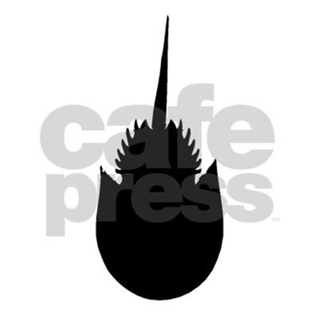 460x460 Horseshoe Crab Silhouette Shower Curtain By Animalsilhouettegifts