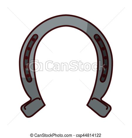 450x470 Horseshoe Silhouette Isolated Icon Vector Illustration Vector