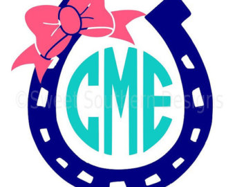 340x270 With Bow Monogram Silhouette Clipart